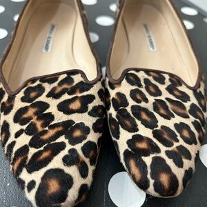 Manolo Blahnik Leopard Print Flats